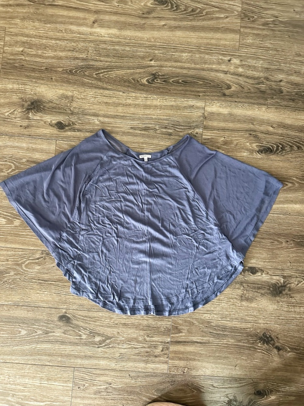 StyleMint Short-Sleeve Batwing Top in Periwinkle Blue